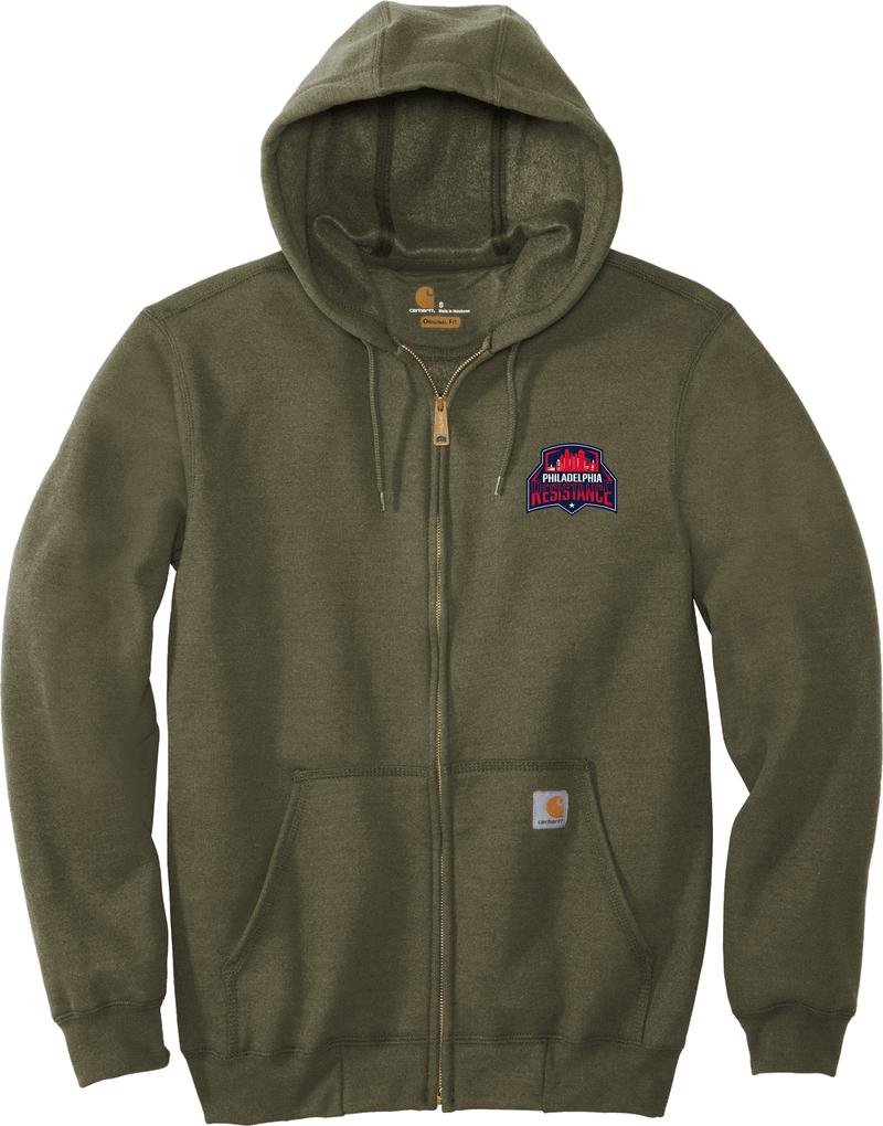 Philadelphia Resistance Carhartt Midweight Hooded Zip-Front Sweatshirt