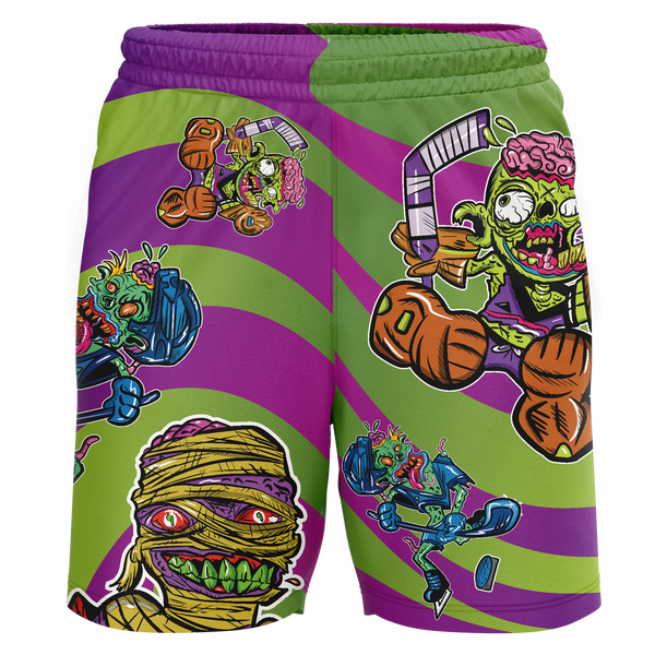 Going Yard Zombie Youth Workout Wear Shorts
