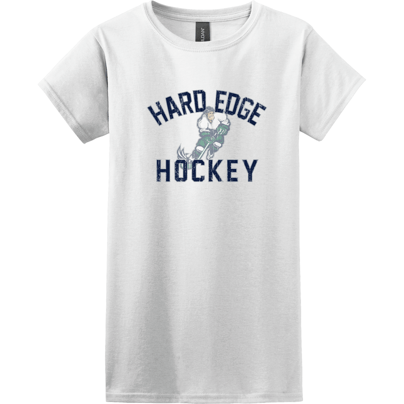 Hard Edge Hockey Softstyle Ladies' T-Shirt