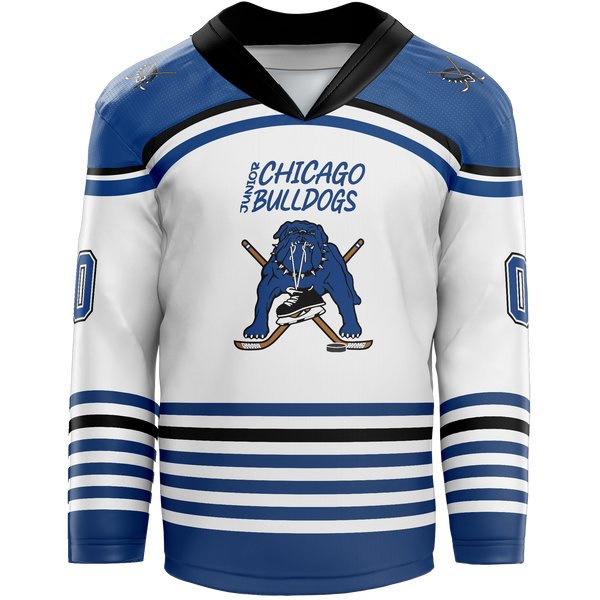 Chicago Jr. Bulldogs Mites Adult Goalie Sublimated Jersey