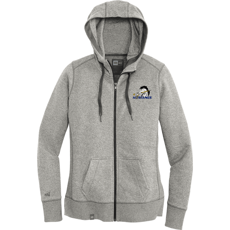 Mid-State Mustangs New Era Ladies French Terry Full-Zip Hoodie