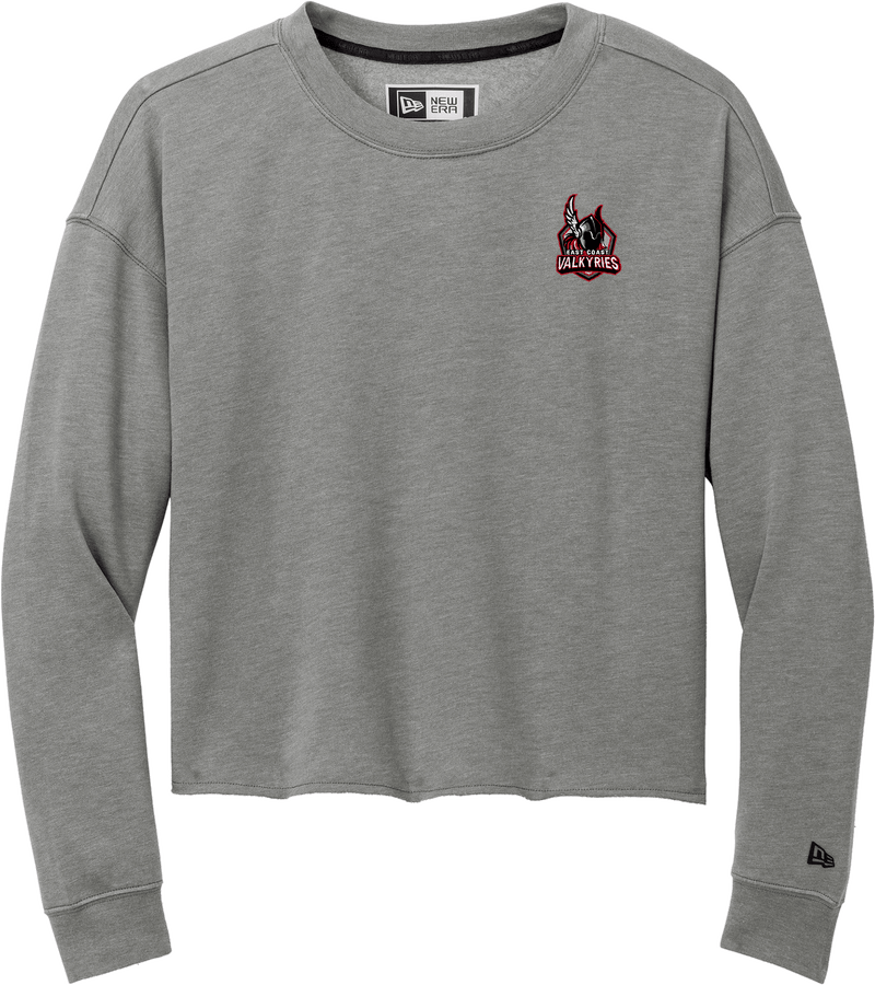 NJ Valkyries New Era Ladies Tri-Blend Fleece Crop Crew