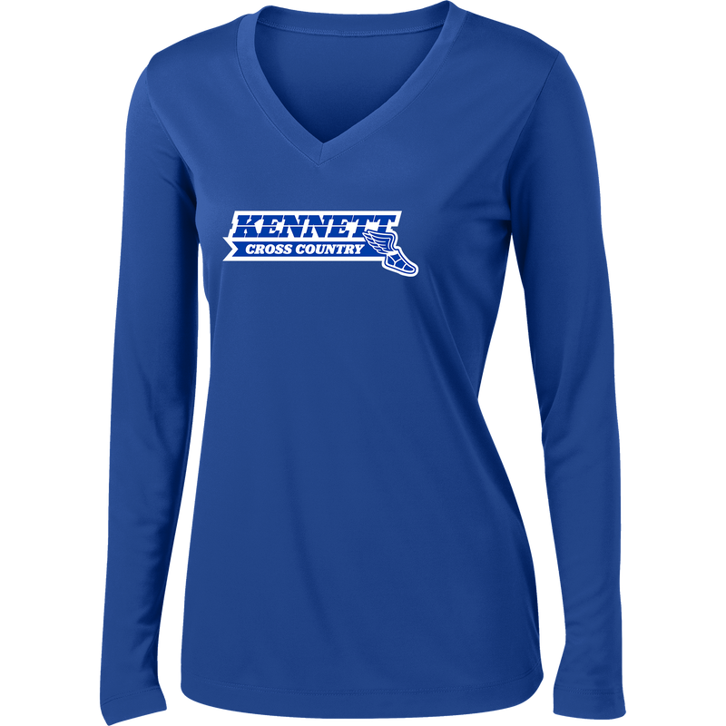 Kennett Ladies Long Sleeve PosiCharge Competitor V-Neck Tee