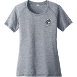 Hard Edge Hockey Ladies PosiCharge Tri-Blend Wicking Scoop Neck Raglan Tee