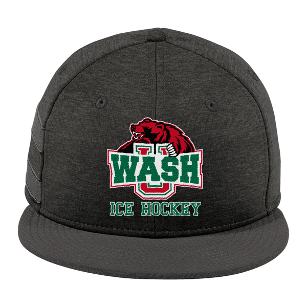 Wash U New Era Shadow Heather Striped Flat Bill Snapback Cap