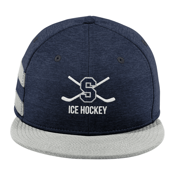 Midd South Hockey New Era Shadow Heather Striped Flat Bill Snapback Cap