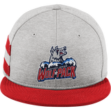 Hartford Jr. Wolfpack New Era Shadow Heather Striped Flat Bill Snapback Cap