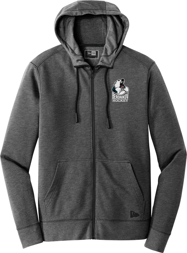 Berdnikov Bears New Era Tri-Blend Fleece Full-Zip Hoodie