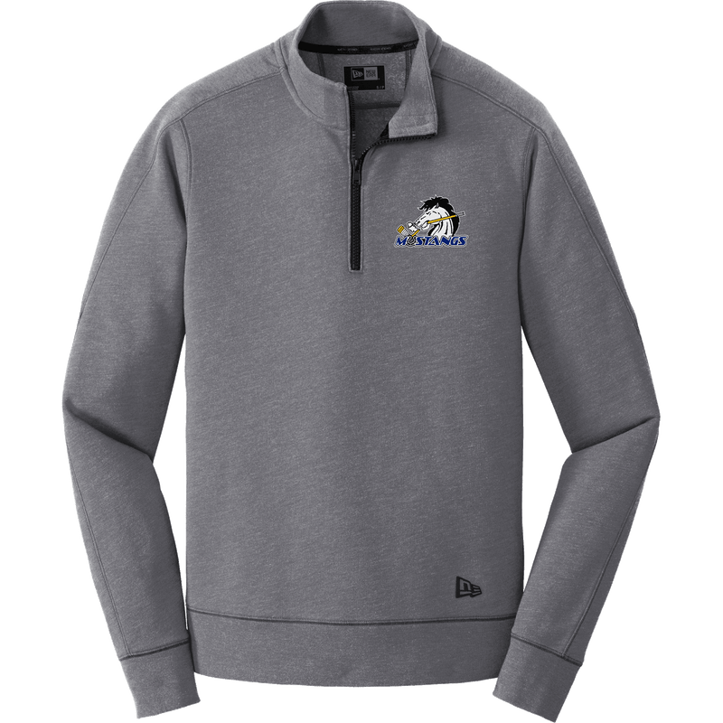 Mid-State Mustangs New Era Tri-Blend Fleece 1/4-Zip Pullover