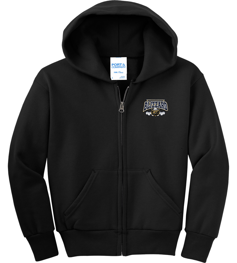 Blizzard Youth Core Fleece Full-Zip Hooded Sweatshirt