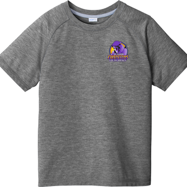 Jr. Phantoms Youth PosiCharge  Tri-Blend Wicking Raglan Tee