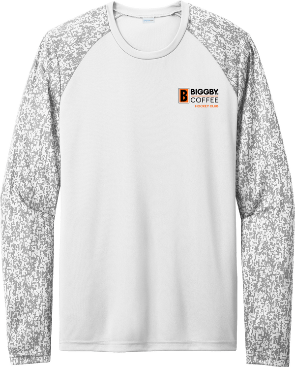 Biggby Coffee Hockey Club Long Sleeve Digi Camo Tee